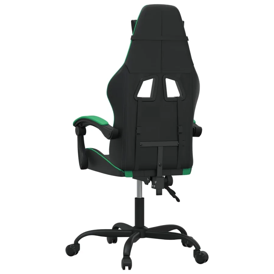 Chaise de jeu Noir et vert Similicuir - 5