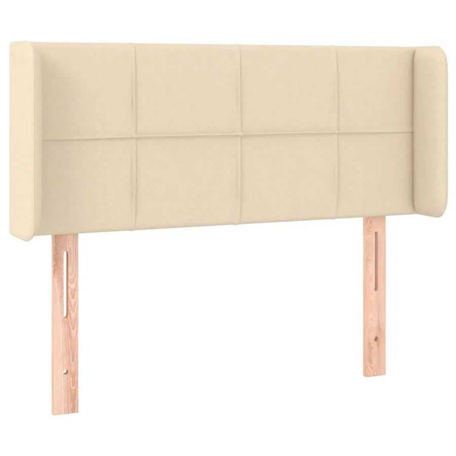 Tête de lit avec oreilles Crème 83x16x78/88 cm Tissu - 2