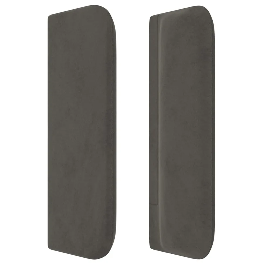 Tête de lit avec oreilles Gris foncé 93x16x78/88 cm Velours - 4