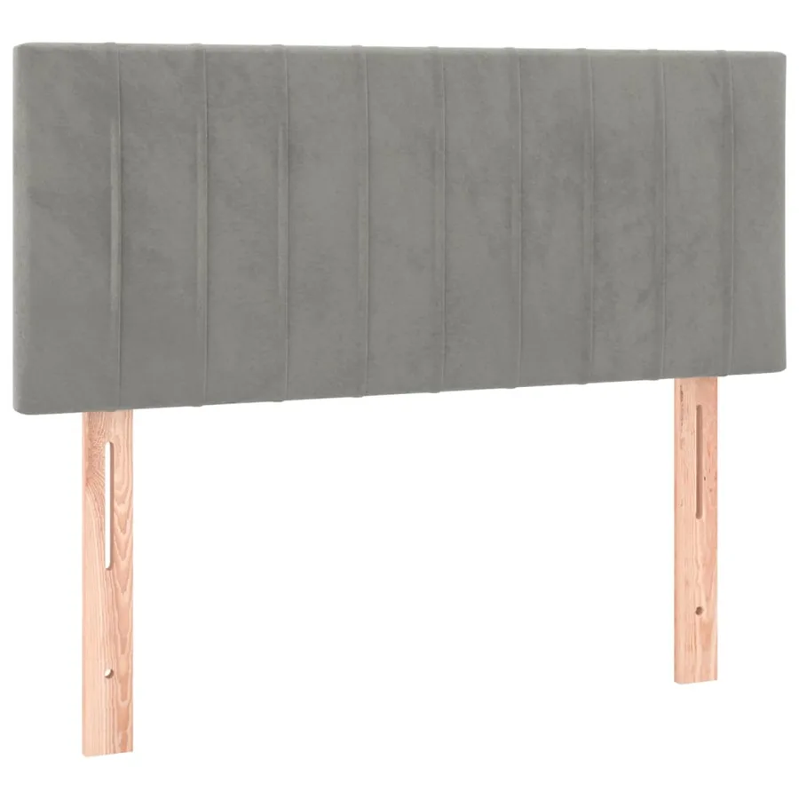 Tête de lit Gris clair 90x5x78/88 cm Velours - 2