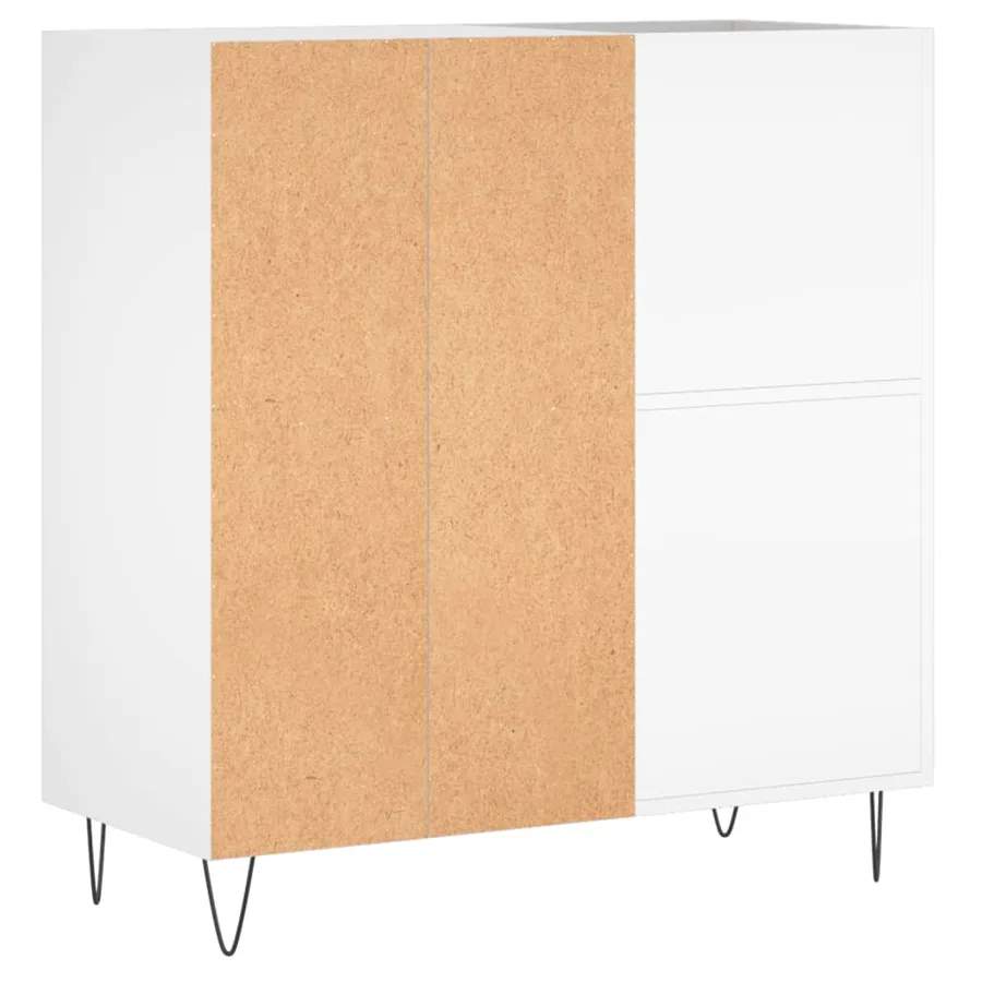 Armoire à disques blanc 84,5x38x89 cm bois d'ingénierie - 6