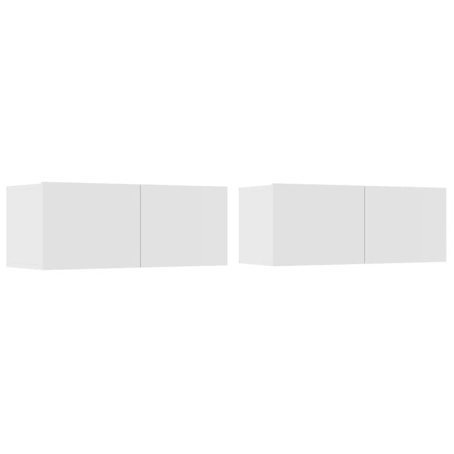 Ensemble de meubles TV 6 pcs Blanc Bois d'ingénierie - 3