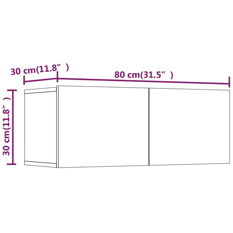 Ensemble de meubles TV 6 pcs Blanc Bois d'ingénierie - 9