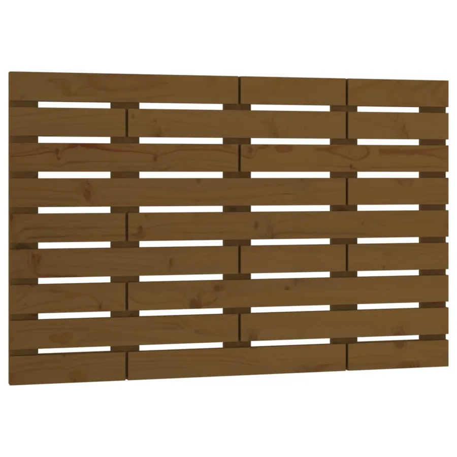 Tête de lit murale Marron miel 81x3x63 cm Bois massif de pin - 2