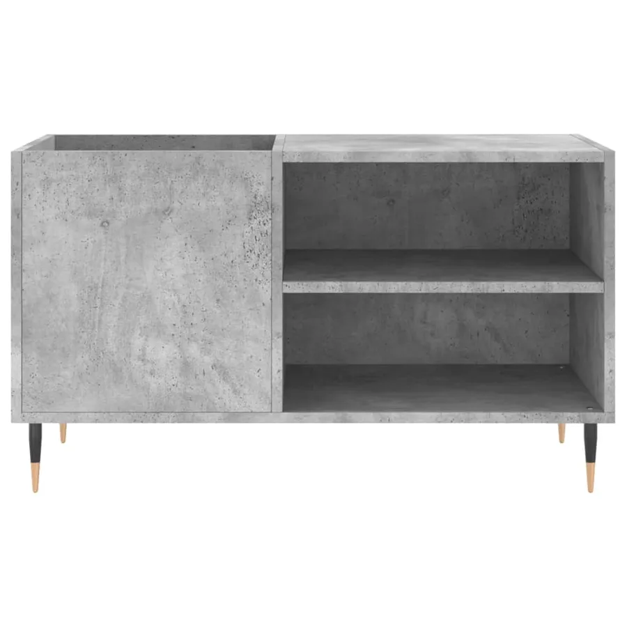 Armoire à disques gris béton 85x38x48 cm bois d'ingénierie - 4