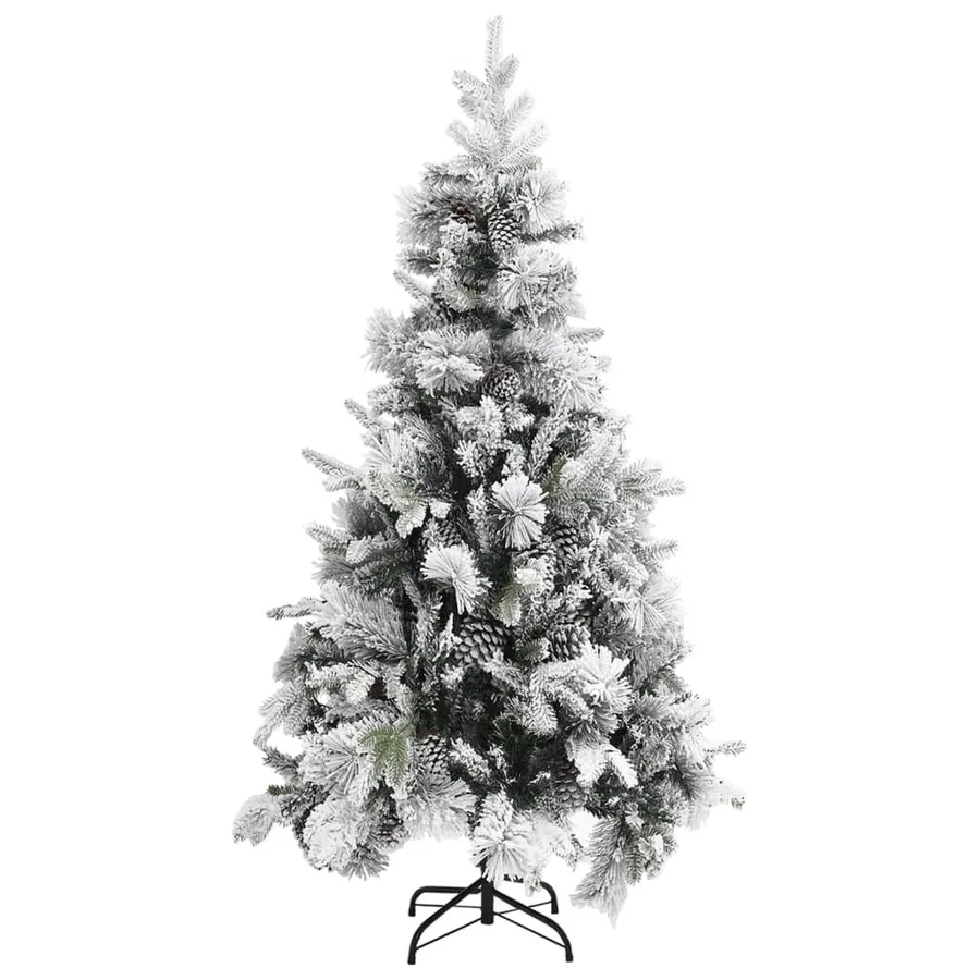 Sapin de Noël à flocons de neige et pommes de pin 225 cm PVC/PE - 2