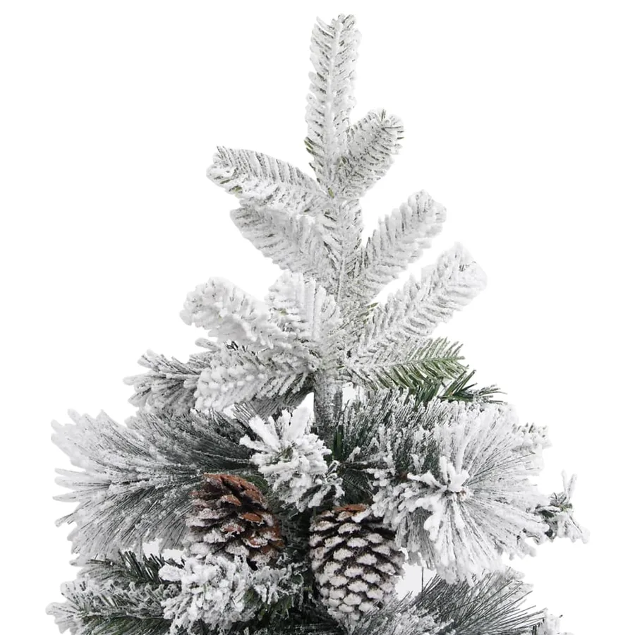 Sapin de Noël à flocons de neige et pommes de pin 225 cm PVC/PE - 5