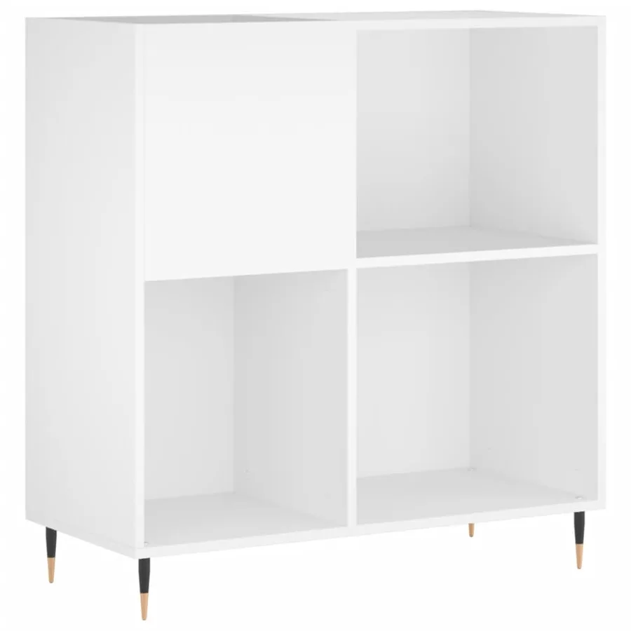 Armoire à disques blanc 84,5x38x89 cm bois d'ingénierie - 2