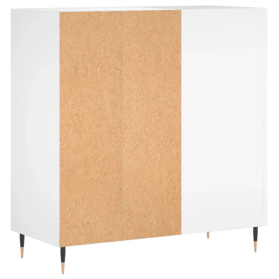 Armoire à disques blanc 84,5x38x89 cm bois d'ingénierie - 6