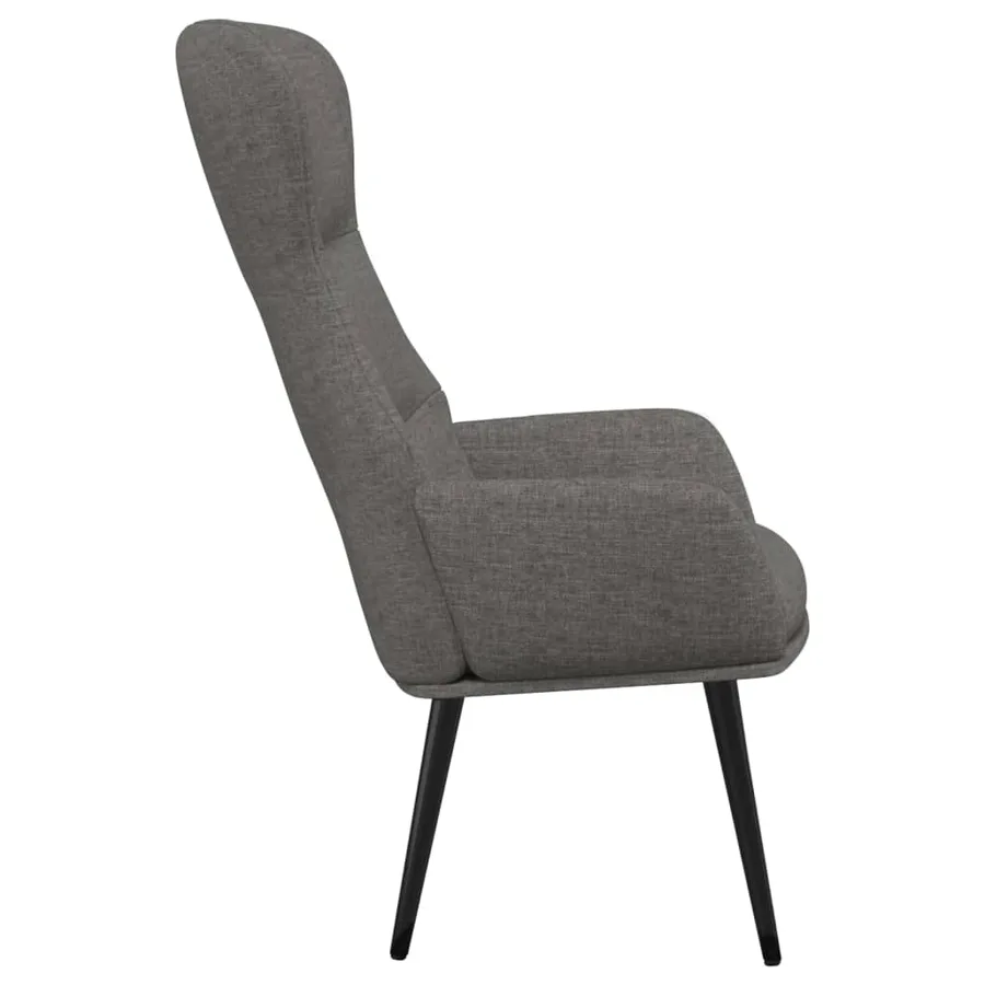 Chaise de relaxation Gris clair Tissu - 4