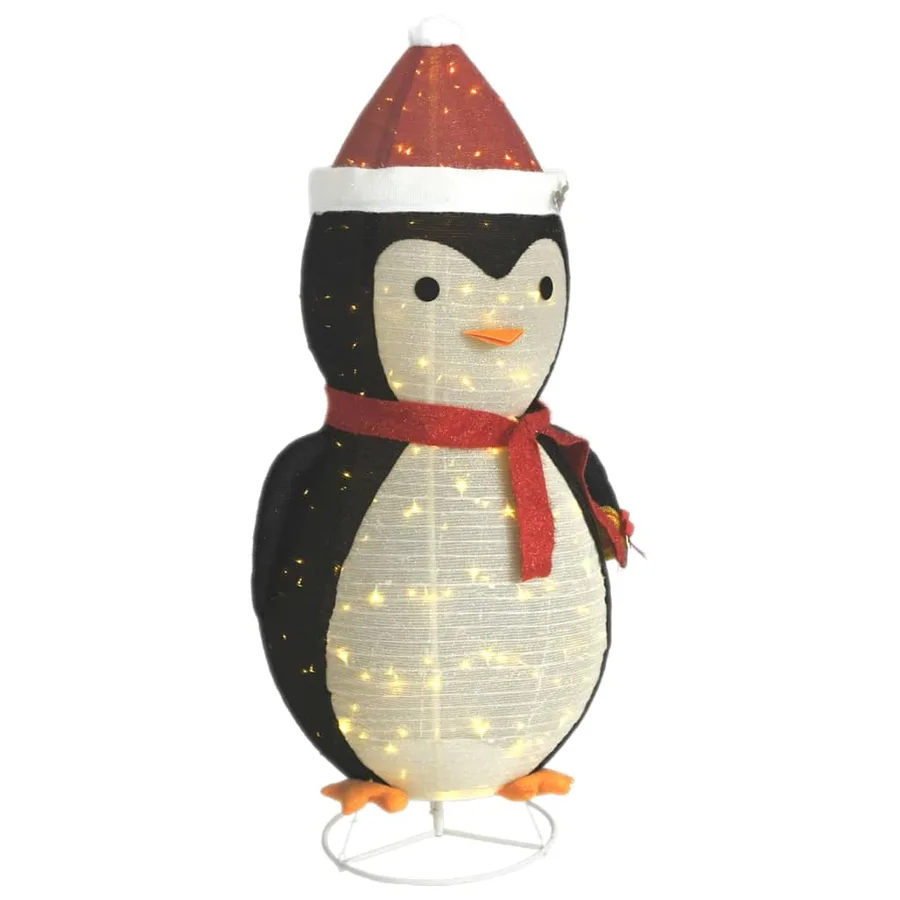 Décoration de Noël pingouin à LED Tissu de luxe 180 cm - 2