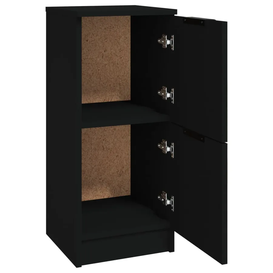 Buffet noir 30x30x70 cm bois d'ingénierie - 4
