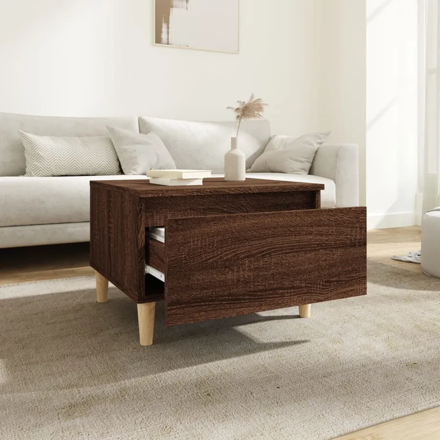 Tables d'appoint 2 pcs Chêne marron 50x46x35 cm Bois ingénierie - 4