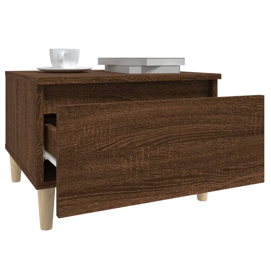 Tables d'appoint 2 pcs Chêne marron 50x46x35 cm Bois ingénierie - 6