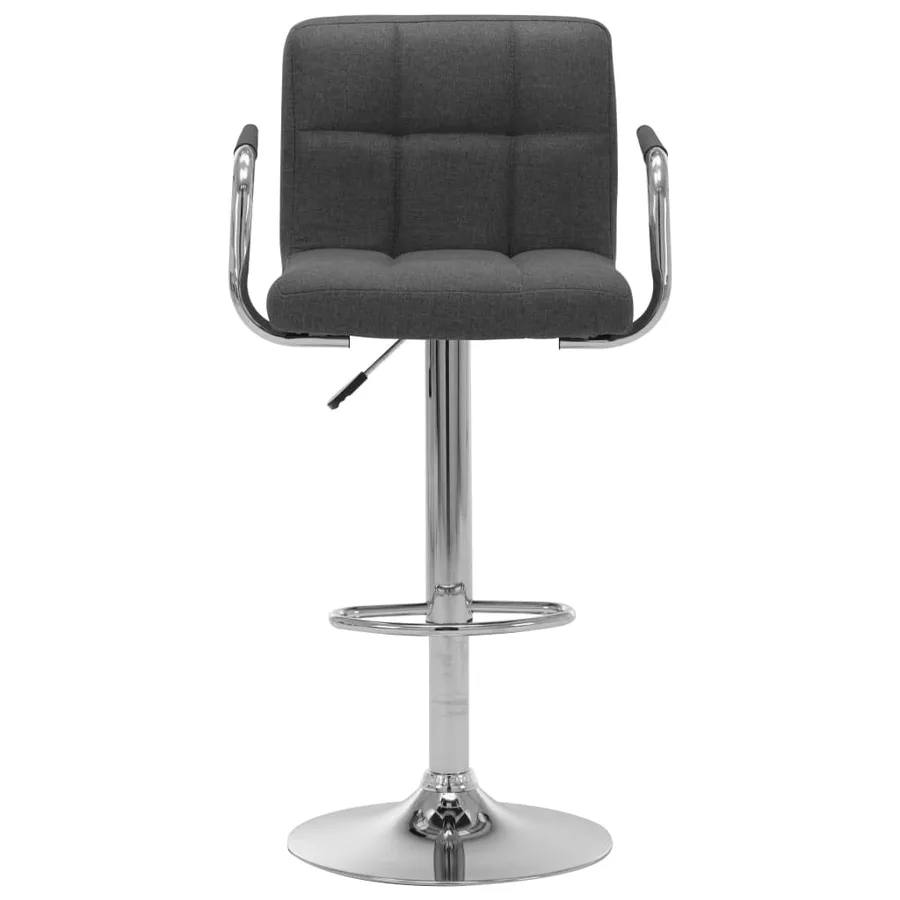 Chaises de bar lot de 2 gris foncé tissu - 3