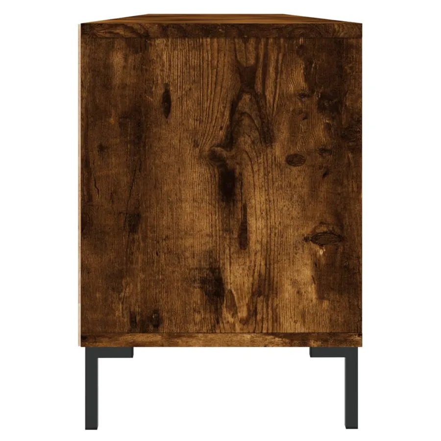 Meuble TV chêne fumé 150x30x44,5 cm bois d'ingénierie - 7
