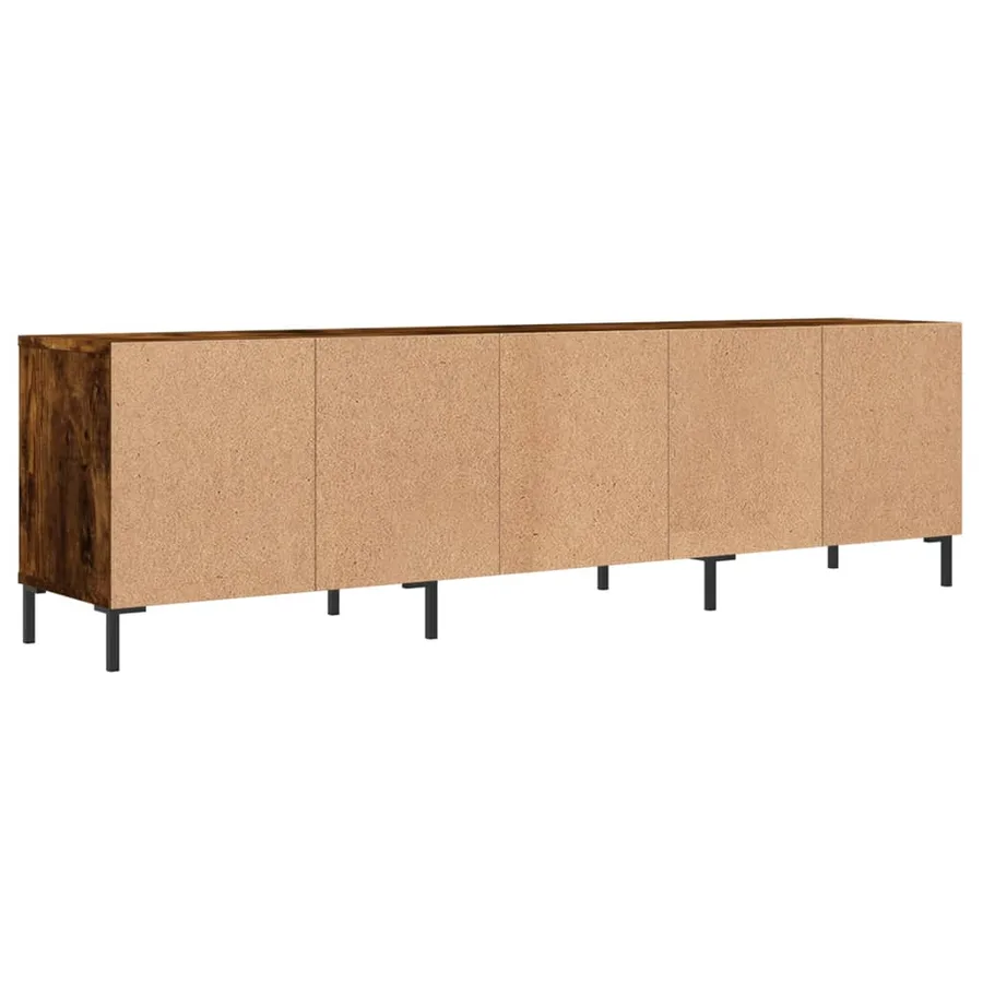 Meuble TV chêne fumé 150x30x44,5 cm bois d'ingénierie - 8
