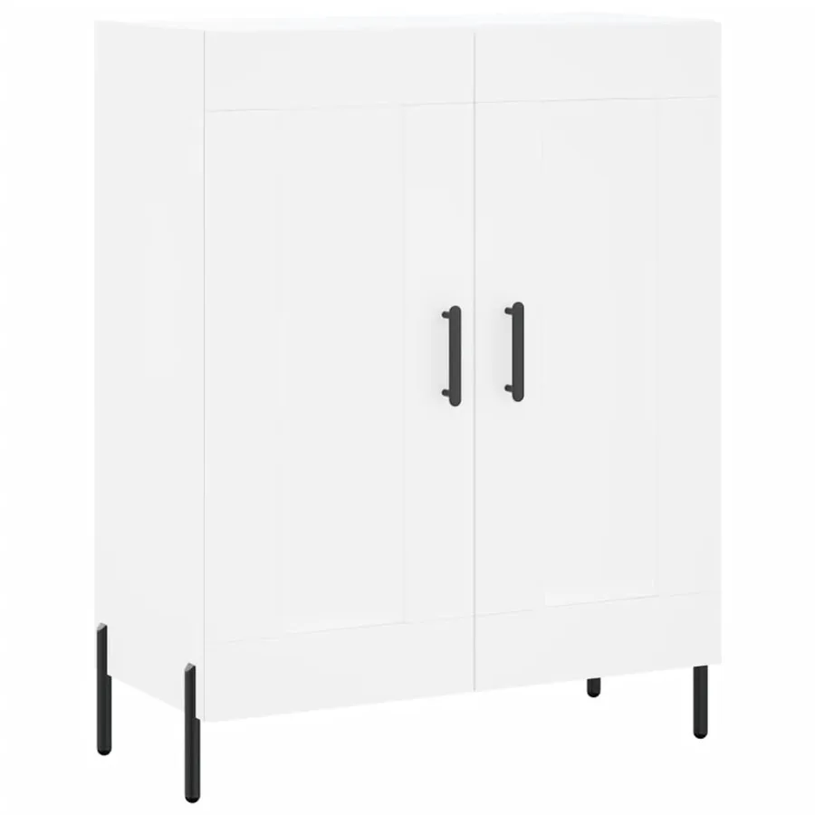 Buffet haut Blanc 69,5x34x180 cm Bois d'ingénierie - 7