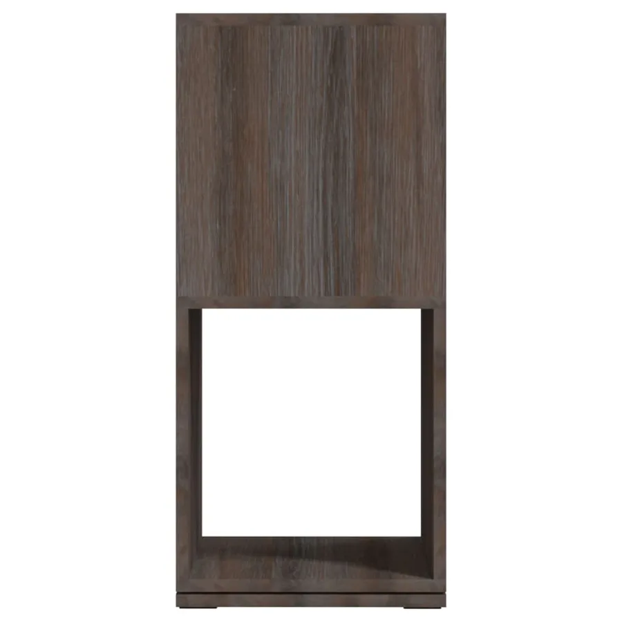 Armoire rotative Gris chêne 34,5x34,5x75,5 cm bois d'ingénierie - 4