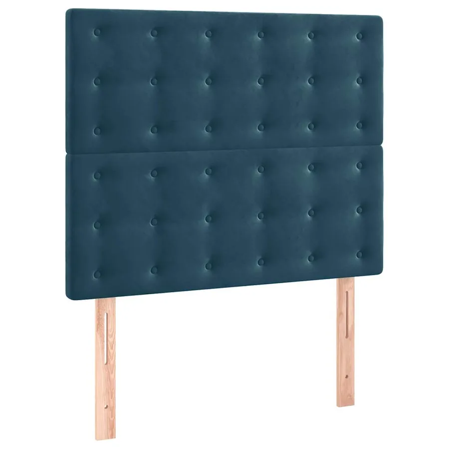 Tête de lit Bleu foncé 100x5x118/128 cm Velours - 2