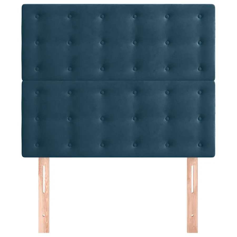 Tête de lit Bleu foncé 100x5x118/128 cm Velours - 3