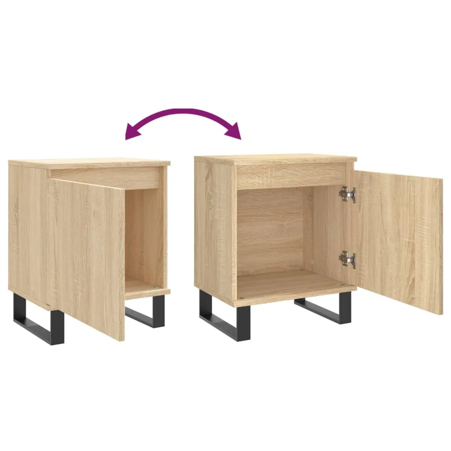Tables de chevet 2pcs chêne sonoma 40x30x50cm bois d'ingénierie - 9