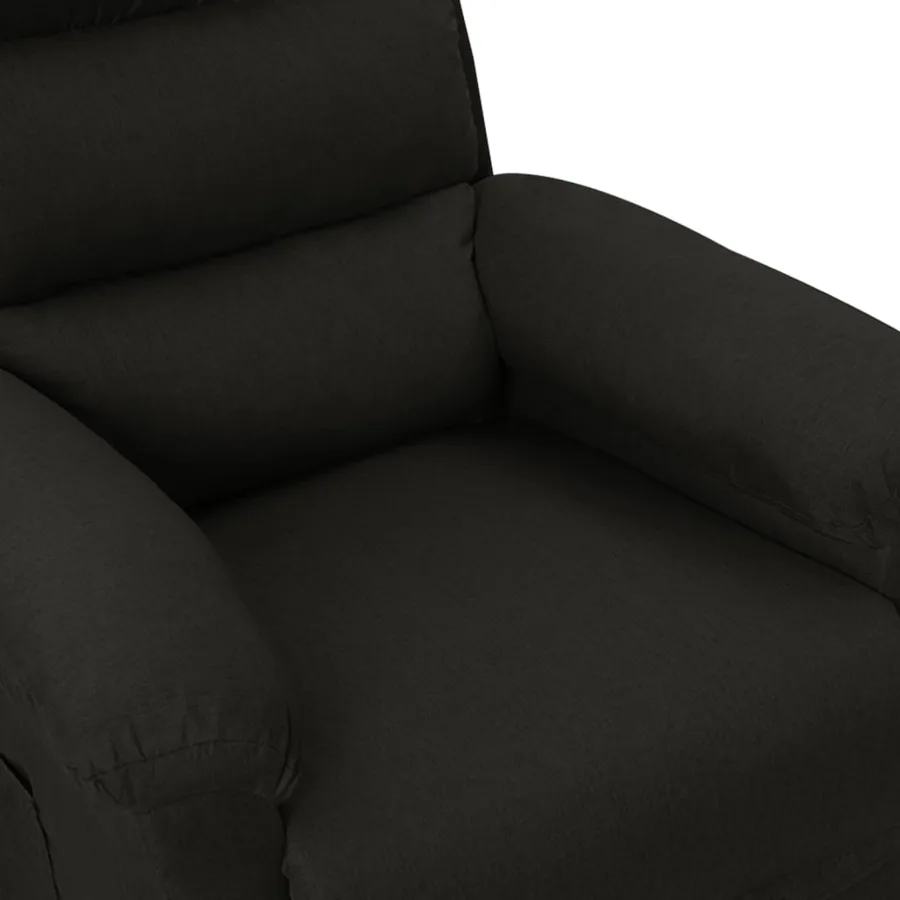 Fauteuil inclinable Noir Tissu - 8