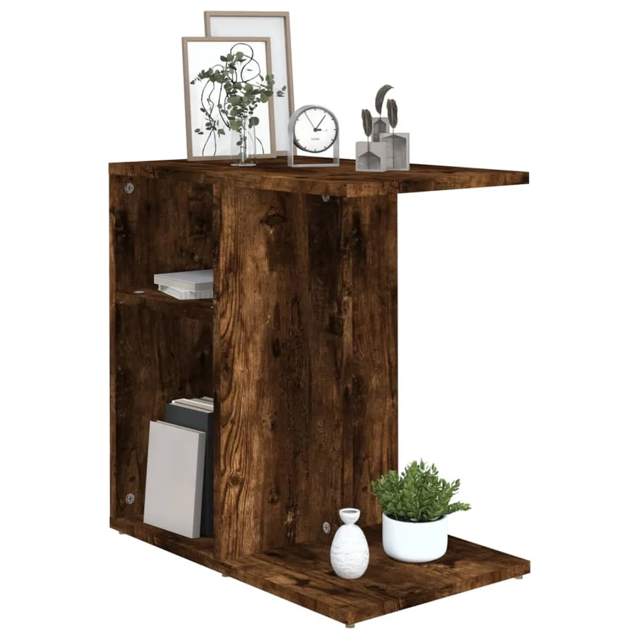 Table d'appoint Chêne fumé 50x30x50 cm Bois d'ingénierie - 4
