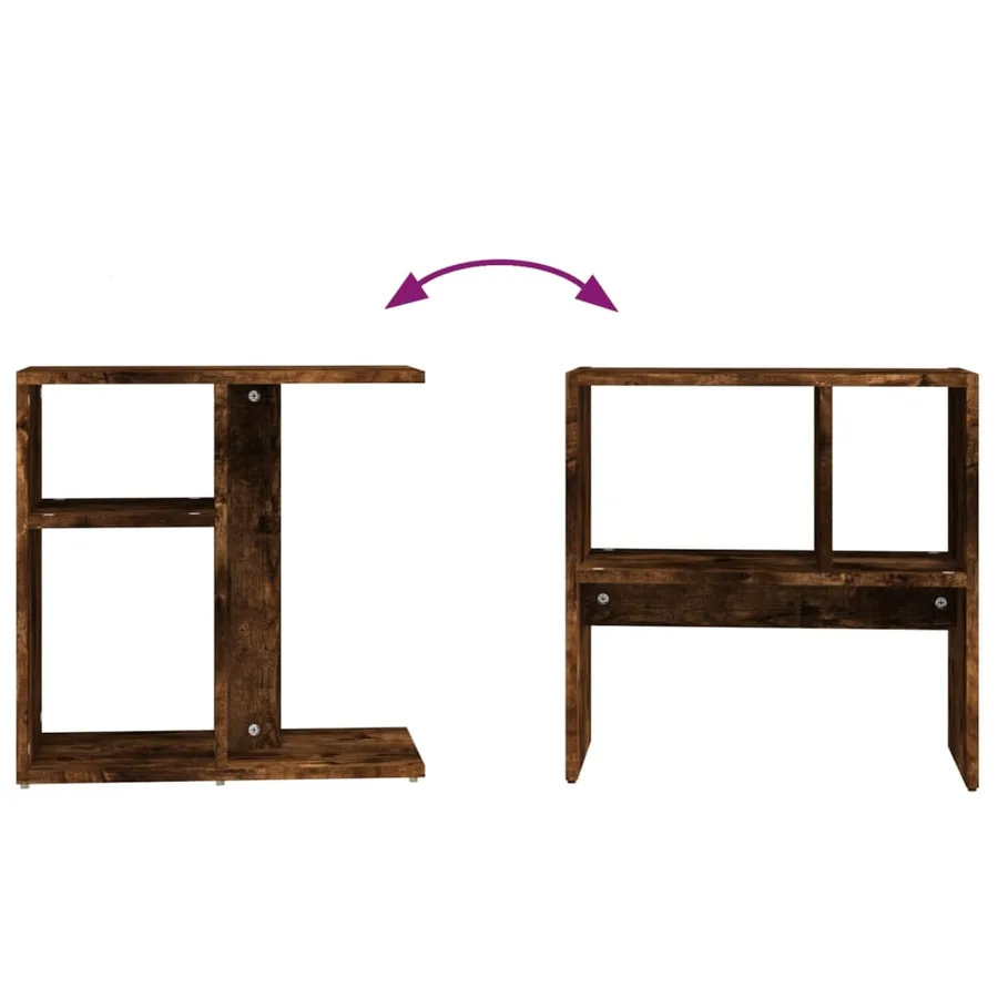 Table d'appoint Chêne fumé 50x30x50 cm Bois d'ingénierie - 7