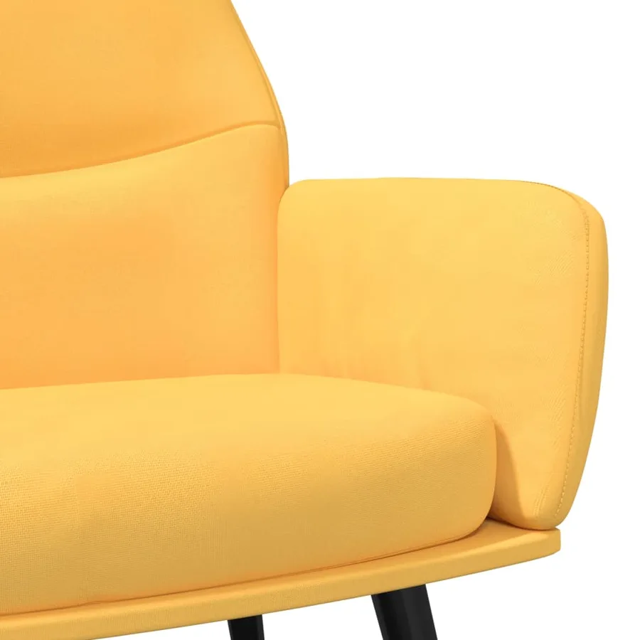 Chaise de relaxation Jaune moutarde Tissu - 6