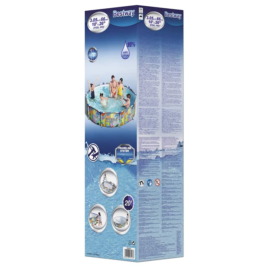 Bestway Ensemble de piscine Steel Pro Cadre 305x66 cm - 6