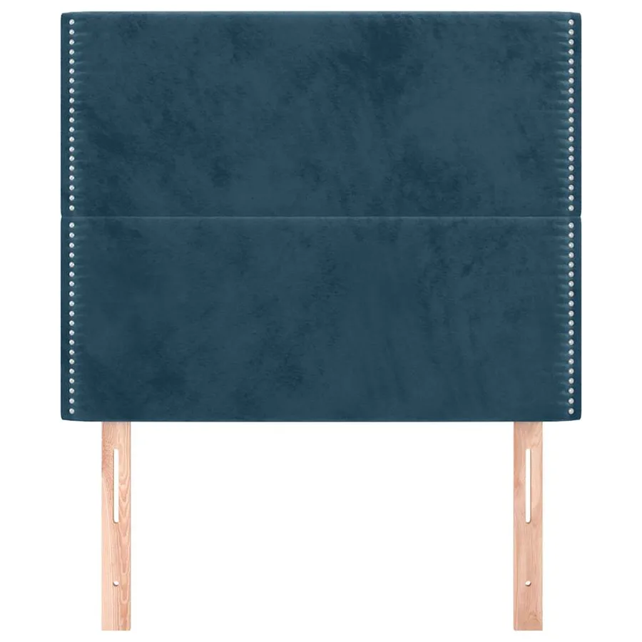 Tête de lit Bleu foncé 90x5x118/128 cm Velours - 3