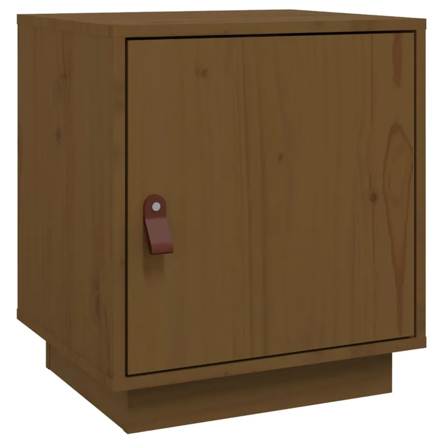 Table de chevet Marron miel 40x34x45 cm Bois de pin massif - 2