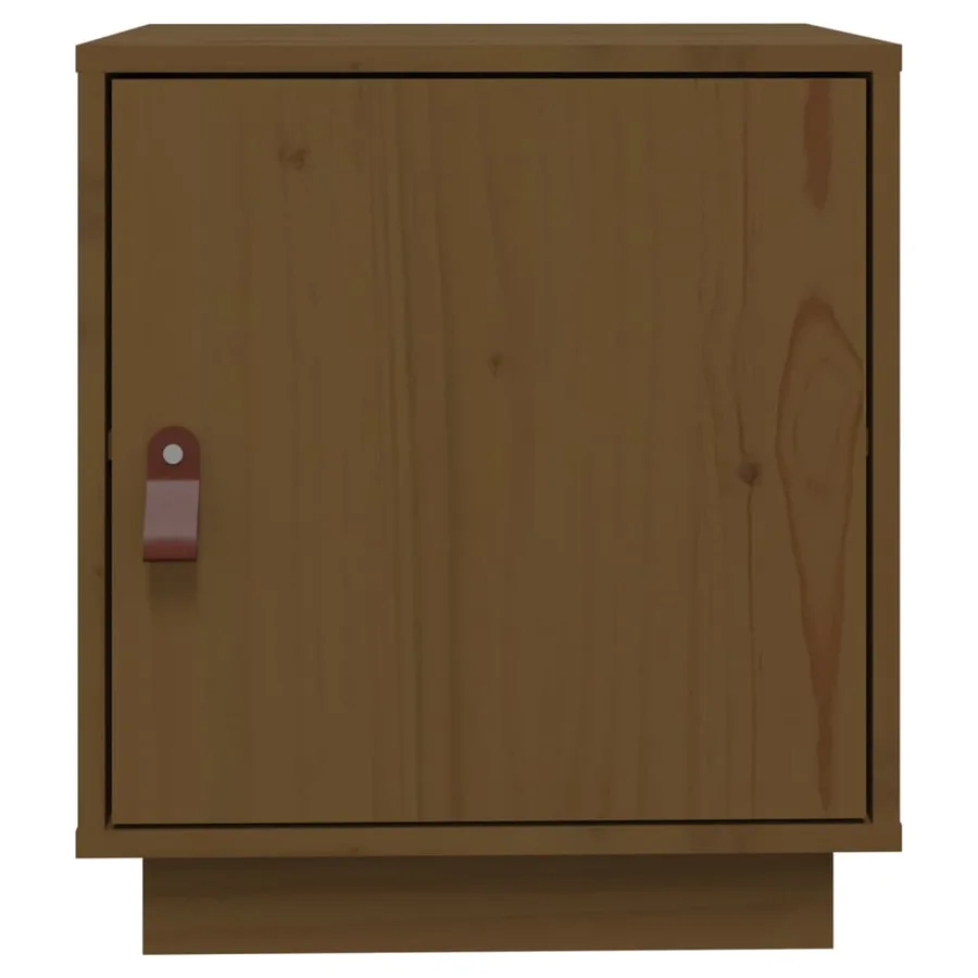 Table de chevet Marron miel 40x34x45 cm Bois de pin massif - 6