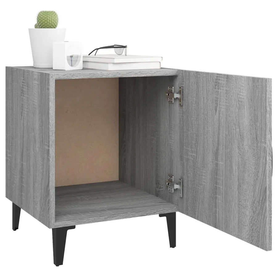 Tables de chevet 2 pcs Sonoma gris Bois d'ingénierie - 8