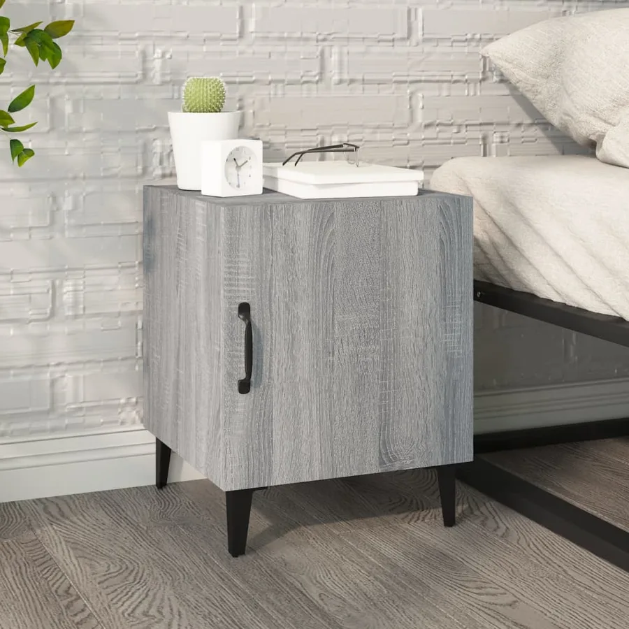 Tables de chevet 2 pcs Sonoma gris Bois d'ingénierie - 9