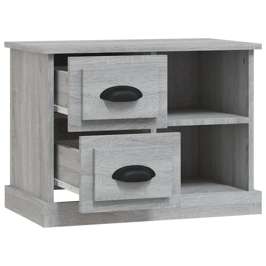 Table de chevet sonoma gris 60x35,5x45 cm - 6