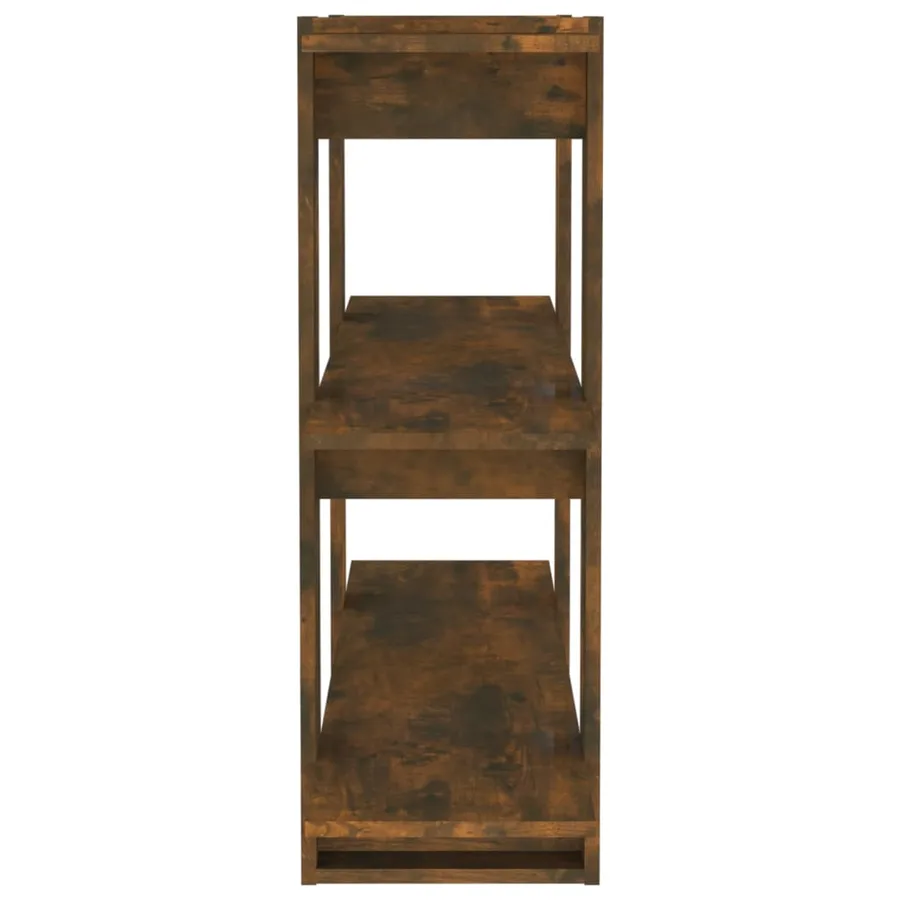 Bibliothèque/Séparateur de pièce Chêne fumé 100x30x87 cm - 4