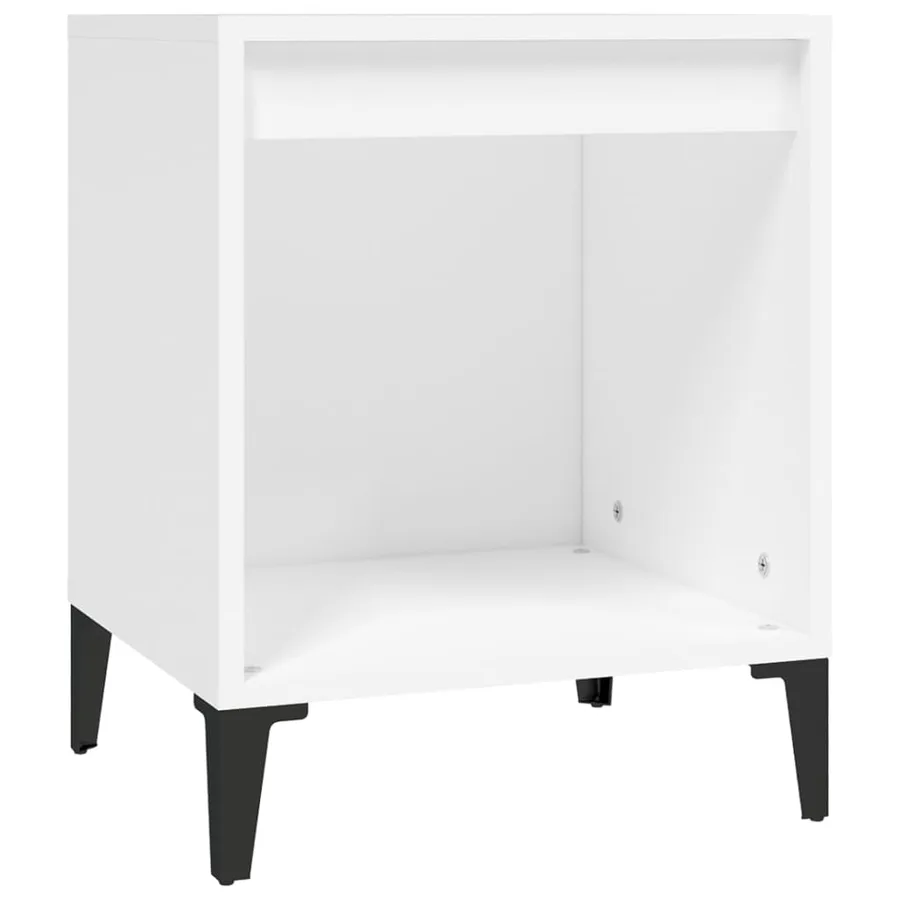 Table de chevet Blanc 40x35x50 cm - 2