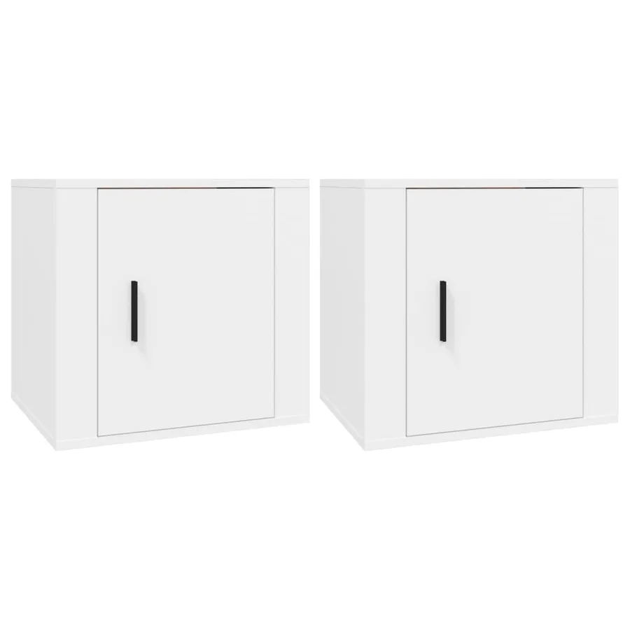 Tables de chevet 2 pcs Blanc 50x39x47 cm - 2