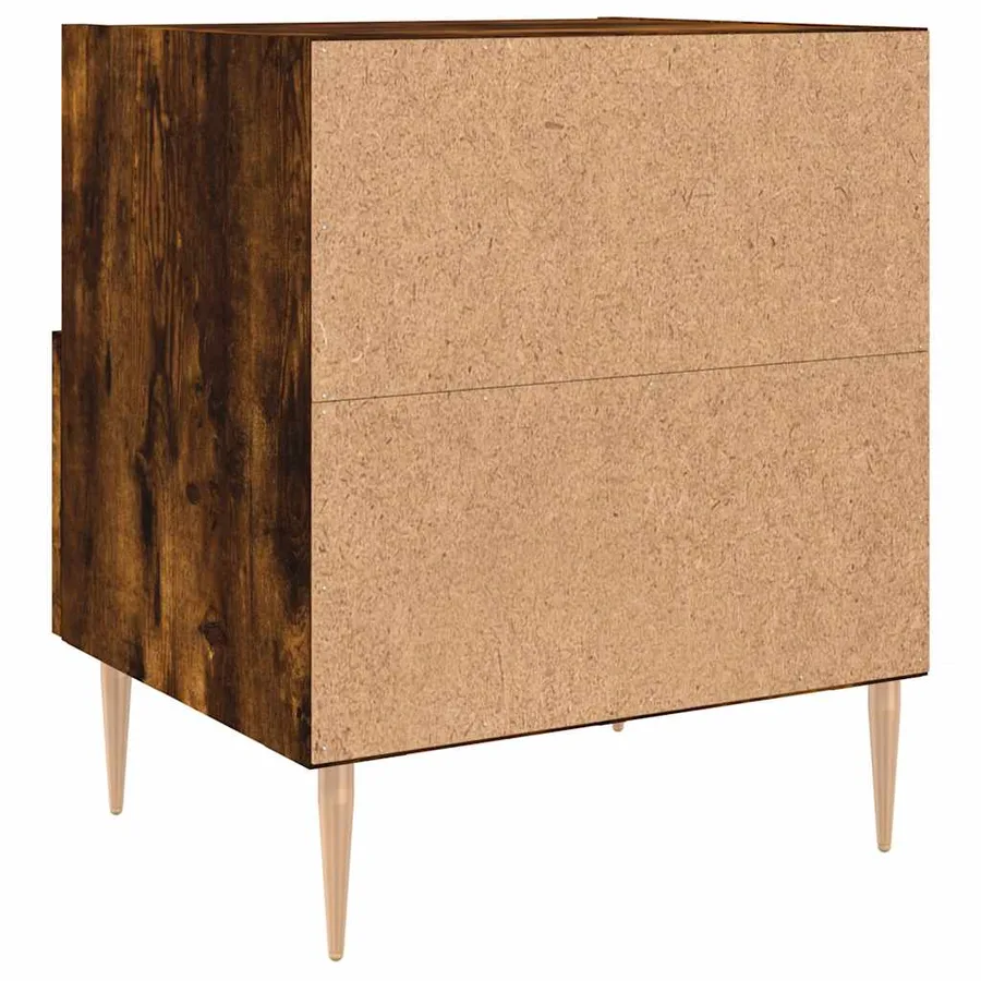 Tables de chevet 2pcs chêne fumé 40x35x47,5cm bois d’ingénierie - 9