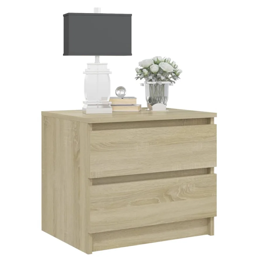 Tables de chevet 2pcs chêne sonoma 50x39x43,5cm bois ingénierie - 6