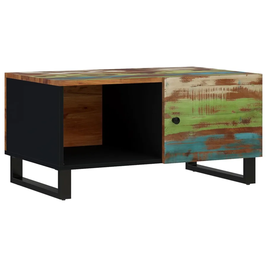 Table basse 80x50x40 cm Bois de récupération et d'ingénierie - 12