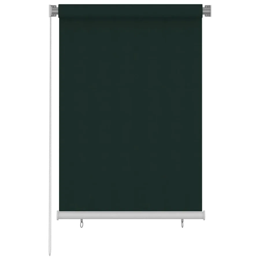 Store roulant d'extérieur 105 (l) x 140 (H) cm vert foncé HDPE