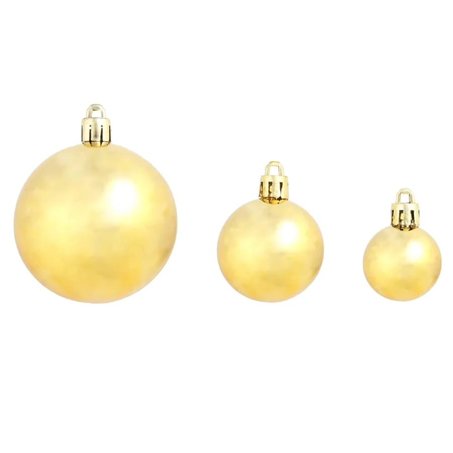 Ensemble de boules de Noël 100 pcs 3/4/6 cm Doré - 4