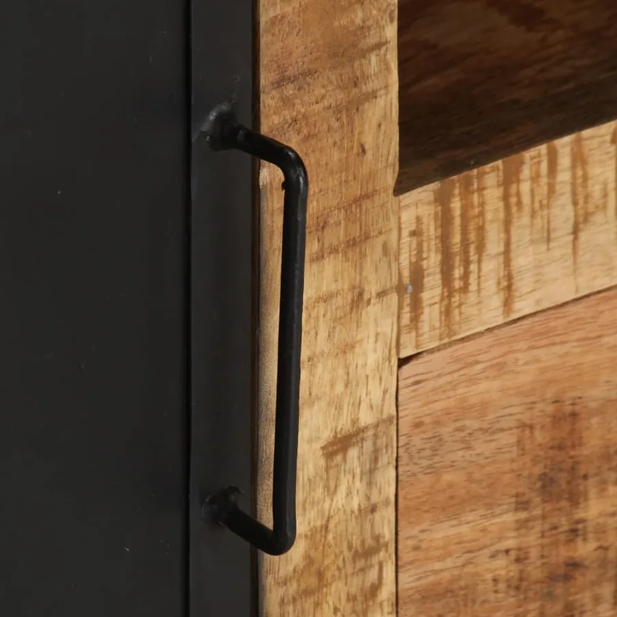 Meuble TV 110x31x46 cm Bois de manguier brut - 7