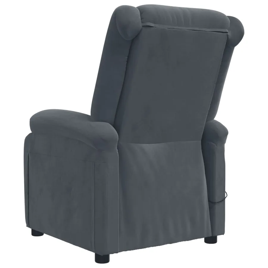 Fauteuil de massage Gris foncé velours - 5