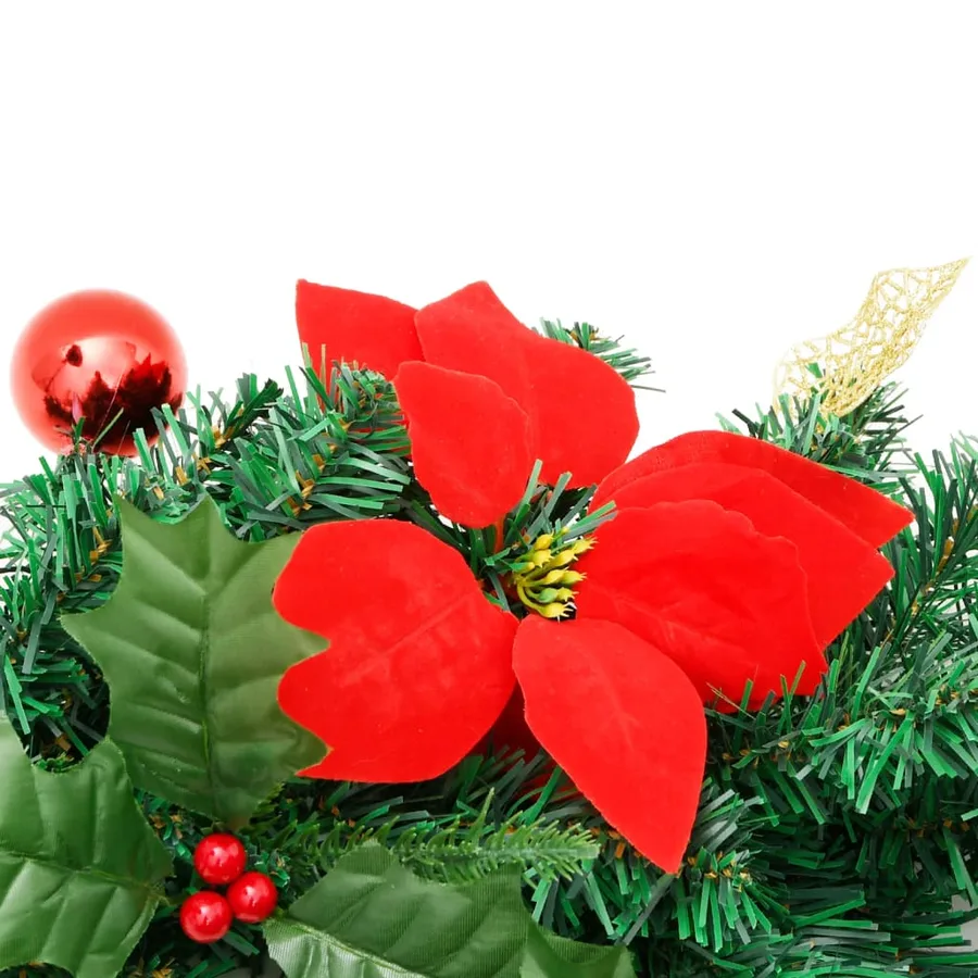 Guirlande de Noël avec lumières LED Vert 2,7 m PVC - 5