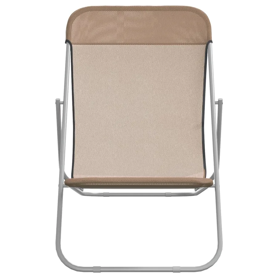 Chaises plage pliantes lot de 2 textilène acier enduit poudre - 4