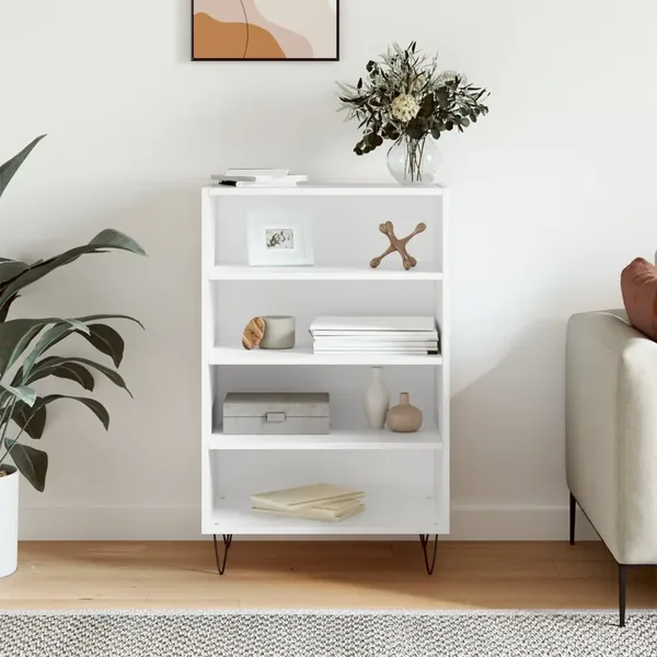 Buffet haut blanc 57x35x90 cm bois d'ingénierie